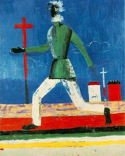 Kazimir Malevich Running man Germany oil painting art